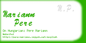 mariann pere business card
